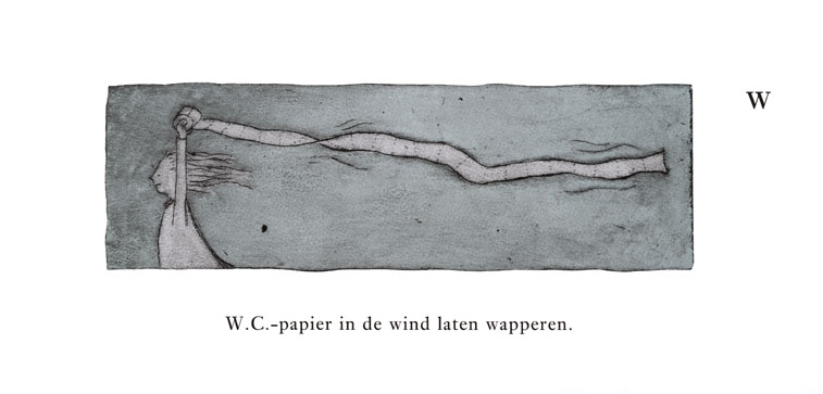 W.C.- papier in de wind laten wapperen - 2