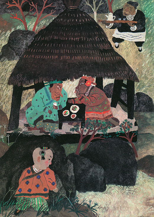 A fox spirit in a desolate garden - 2