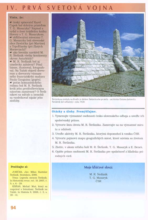 Dejepis pre 8. ročník základnej školy a 3. ročník gymnázia s osemročným štúdiom - 4