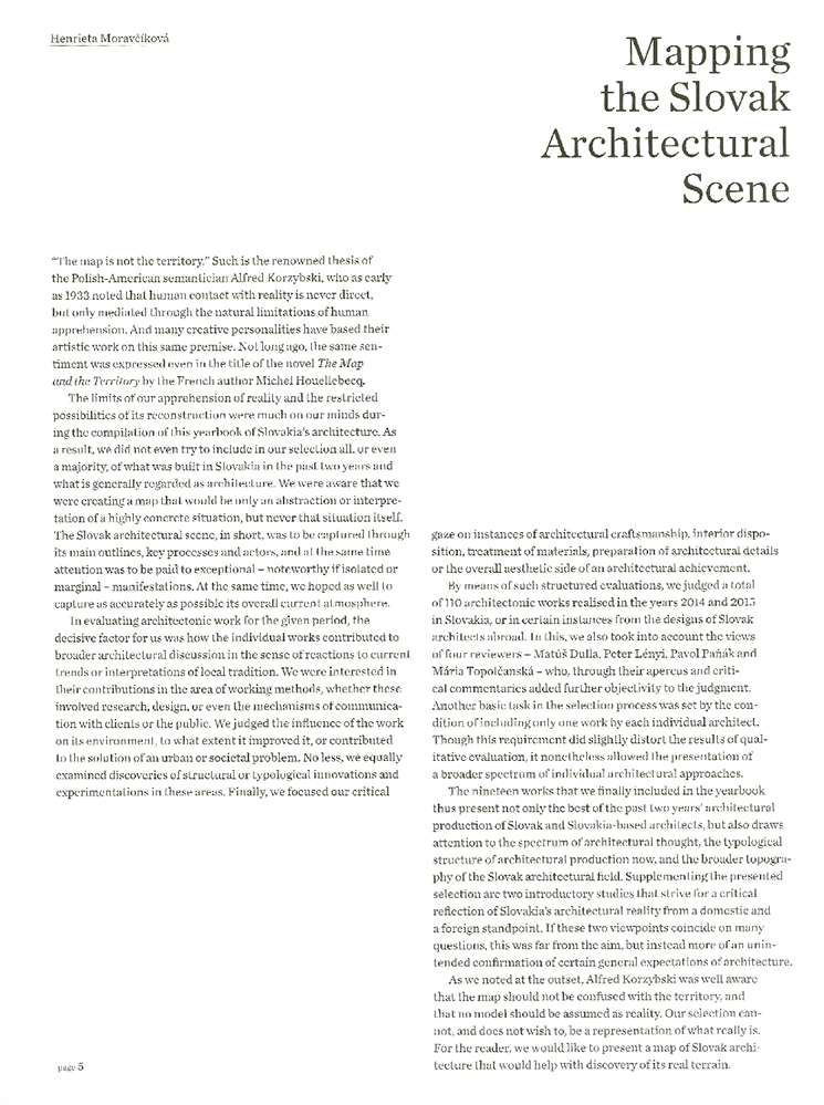 Ročenka slovenskej architektúry 2014/2015 - 2