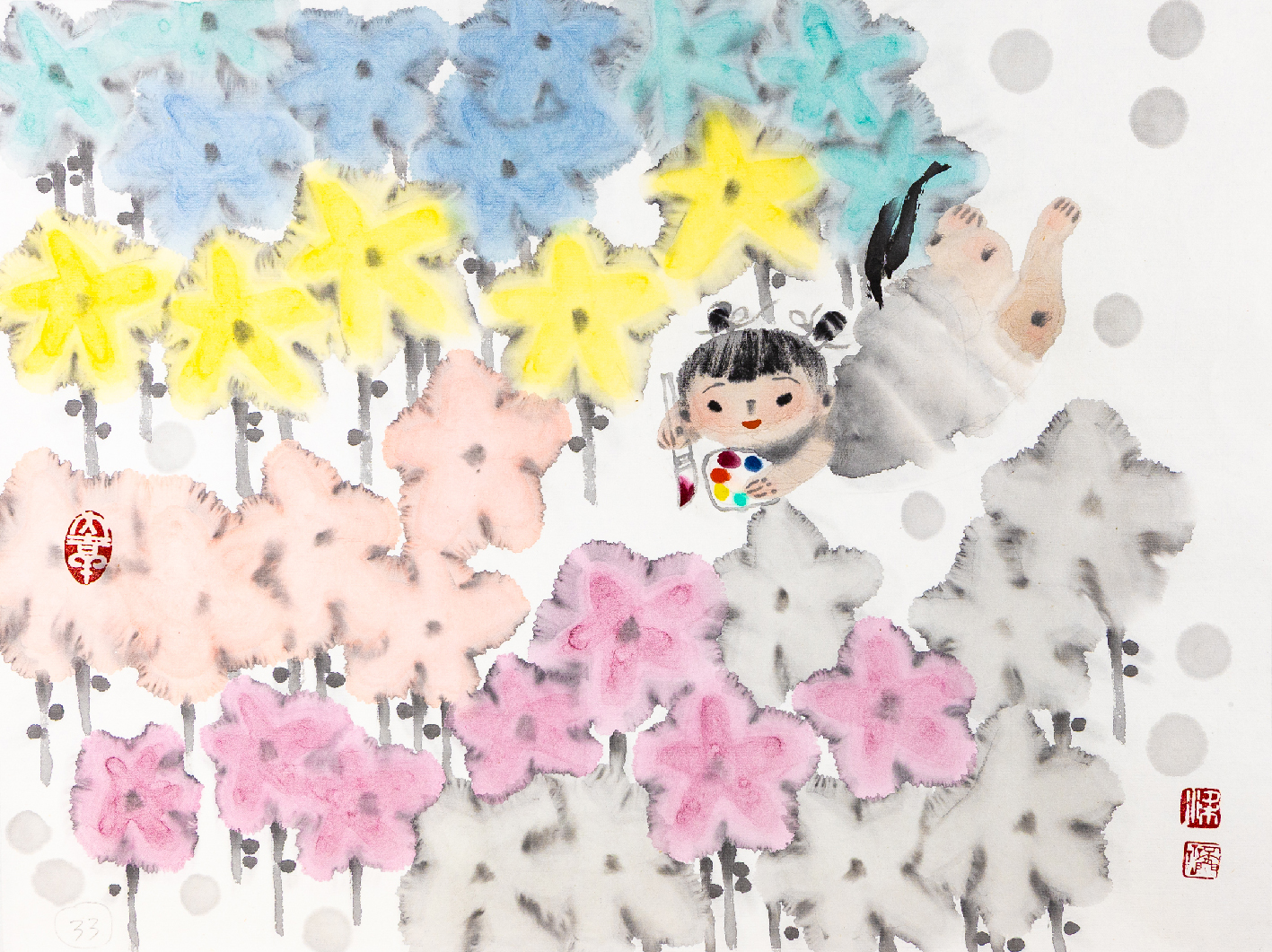 Shui yu mo, se cai de mi mi - 2