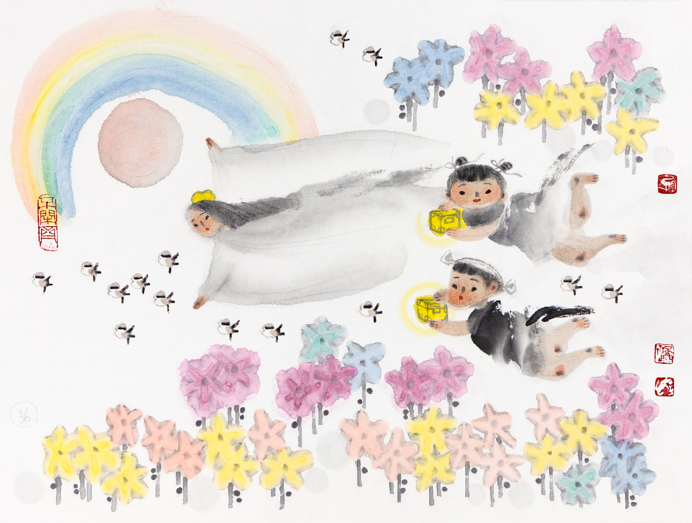 Shui yu mo, se cai de mi mi - 4