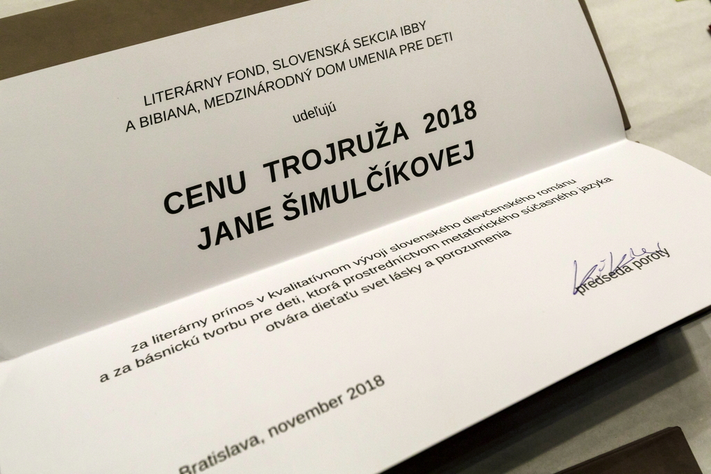 TROJRUŽA 2018, CENA Ľ. FULLU 2018, ČESTNÁ LISTINA IBBY 2018-003